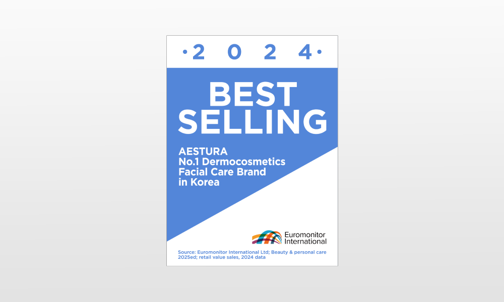 AESTURA Named Best-Selling Dermocosmetics Facial Care Brand in Korea