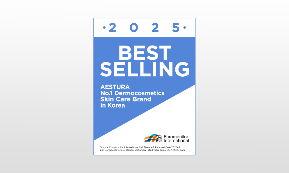 AESTURA Named #1 Dermocosmetics Skin Care Brand in Korea by Euromonitor